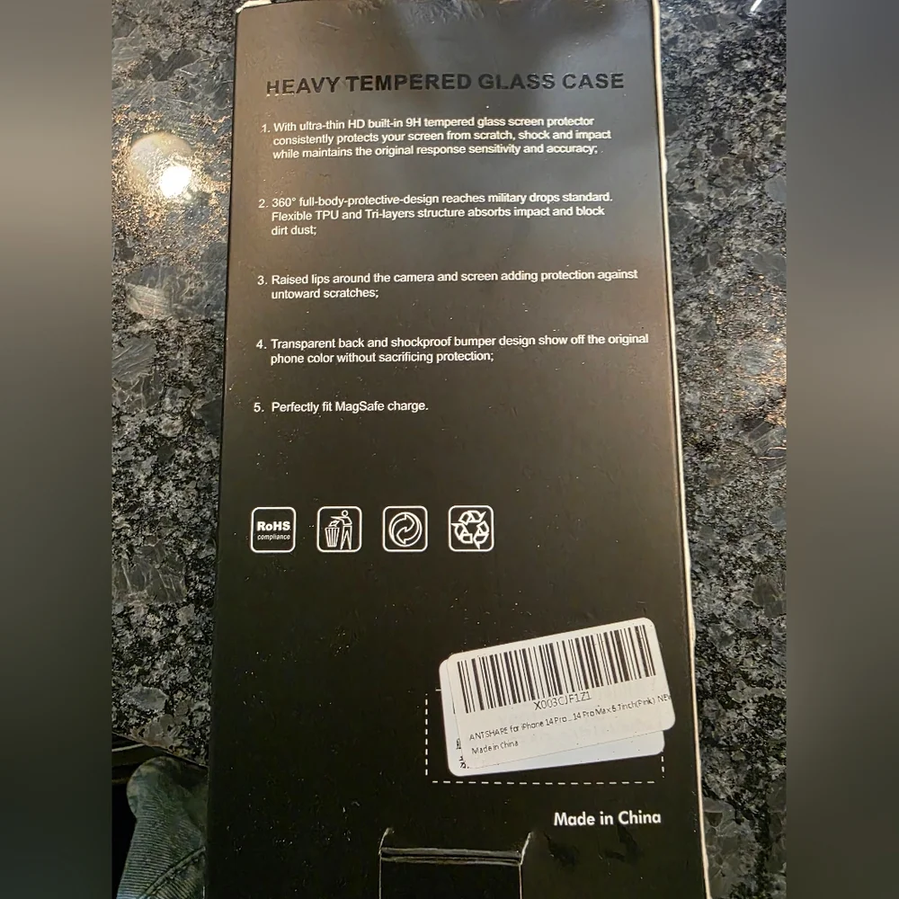 Heavy Tempered Glass Case for Pro Max 14 IPHONE -